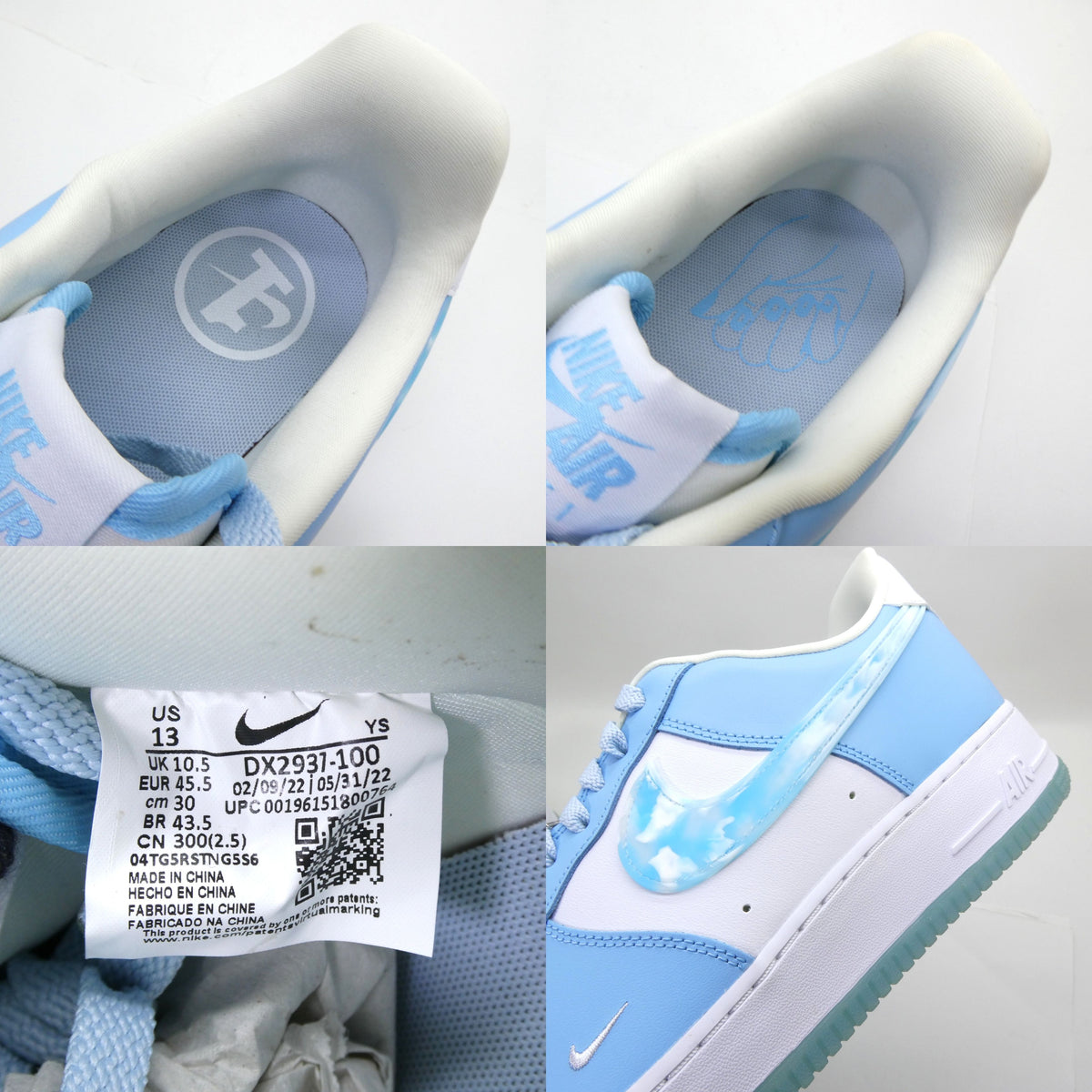 NIKE WMNS Air Force 1 '07 LX Nail Art Sneakers Size 30.0