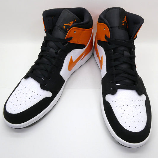 NIKE AIR JORDAN 1 Mid Shattered Orange Sneakers Size 31.0
