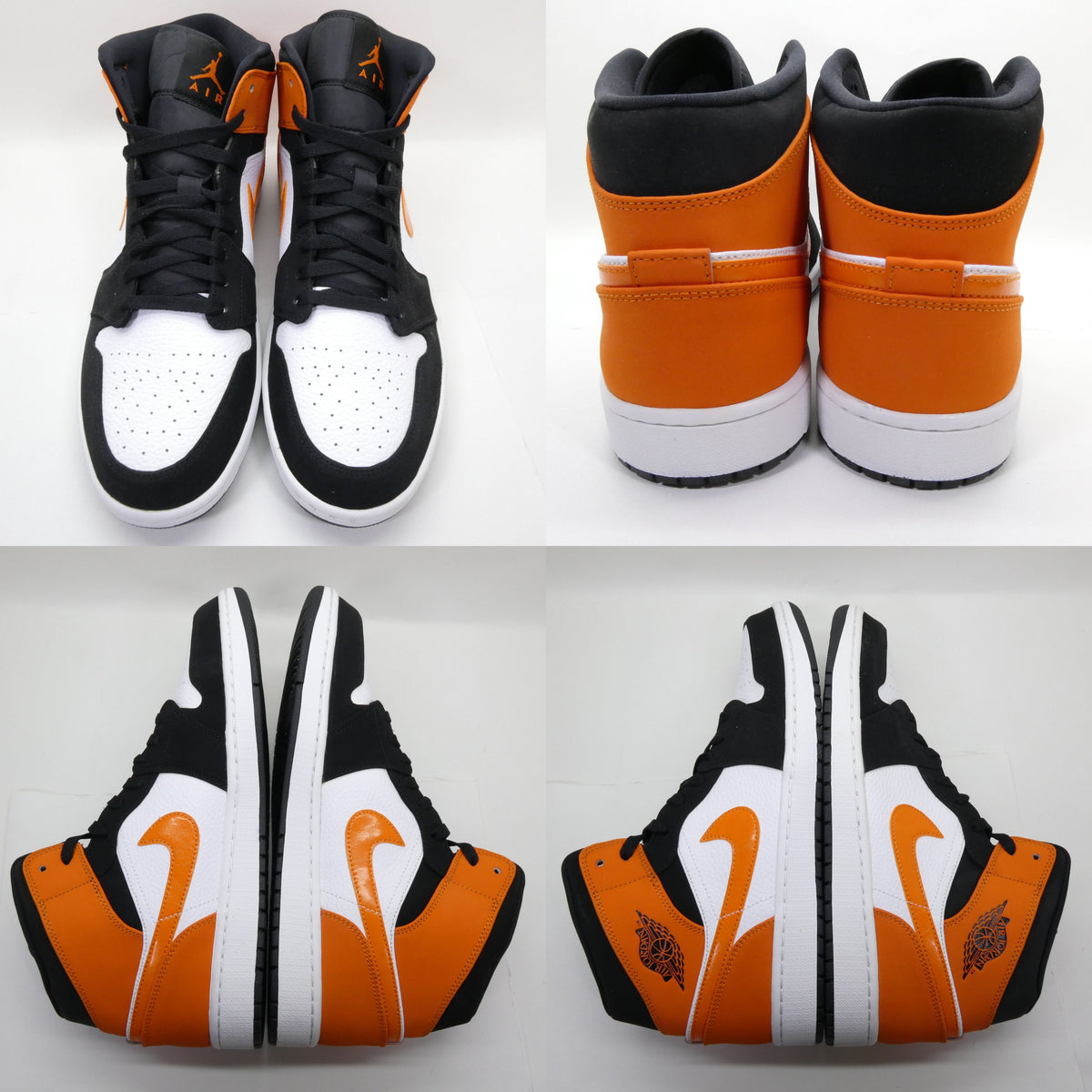 NIKE AIR JORDAN 1 Mid Shattered Orange Sneakers Size 31.0