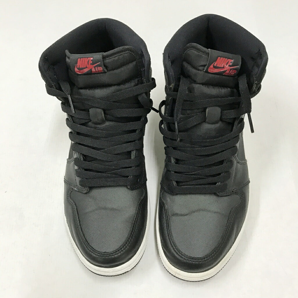 NIKE Air Jordan 1 HI OG Black Red Sneakers Size 27.5
