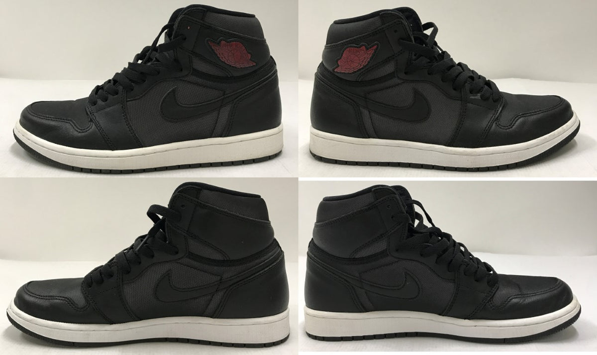 NIKE Air Jordan 1 HI OG Black Red Sneakers Size 27.5