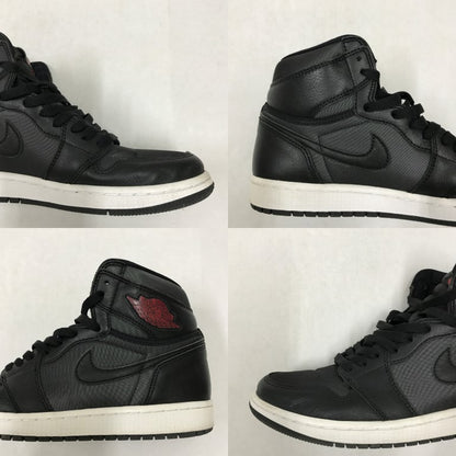 NIKE Air Jordan 1 HI OG Black Red Sneakers Size 27.5