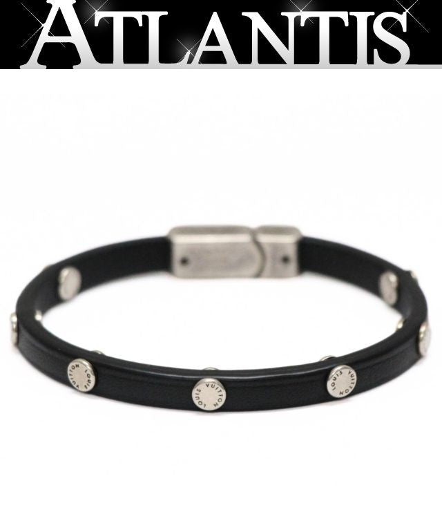 Louis Vuitton Flower Edge Studs Bracelet Black Size ONE SIZE