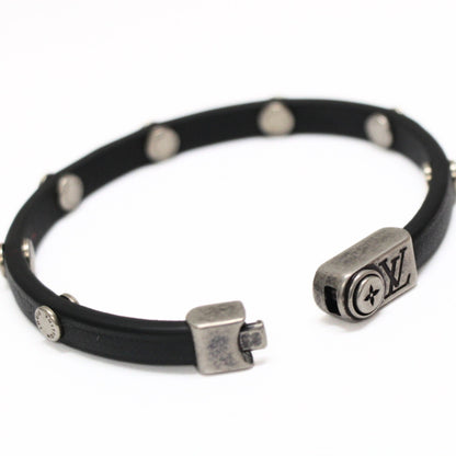 Louis Vuitton Flower Edge Studs Bracelet Black Size ONE SIZE