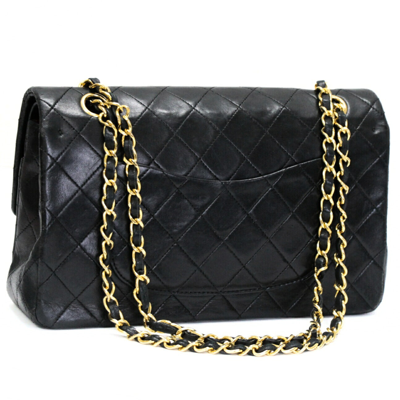 CHANEL Matelasse 25 Double Flap Bag Black Size ONE SIZE
