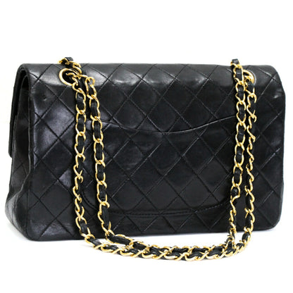 CHANEL Matelasse 25 Double Flap Bag Black Size ONE SIZE