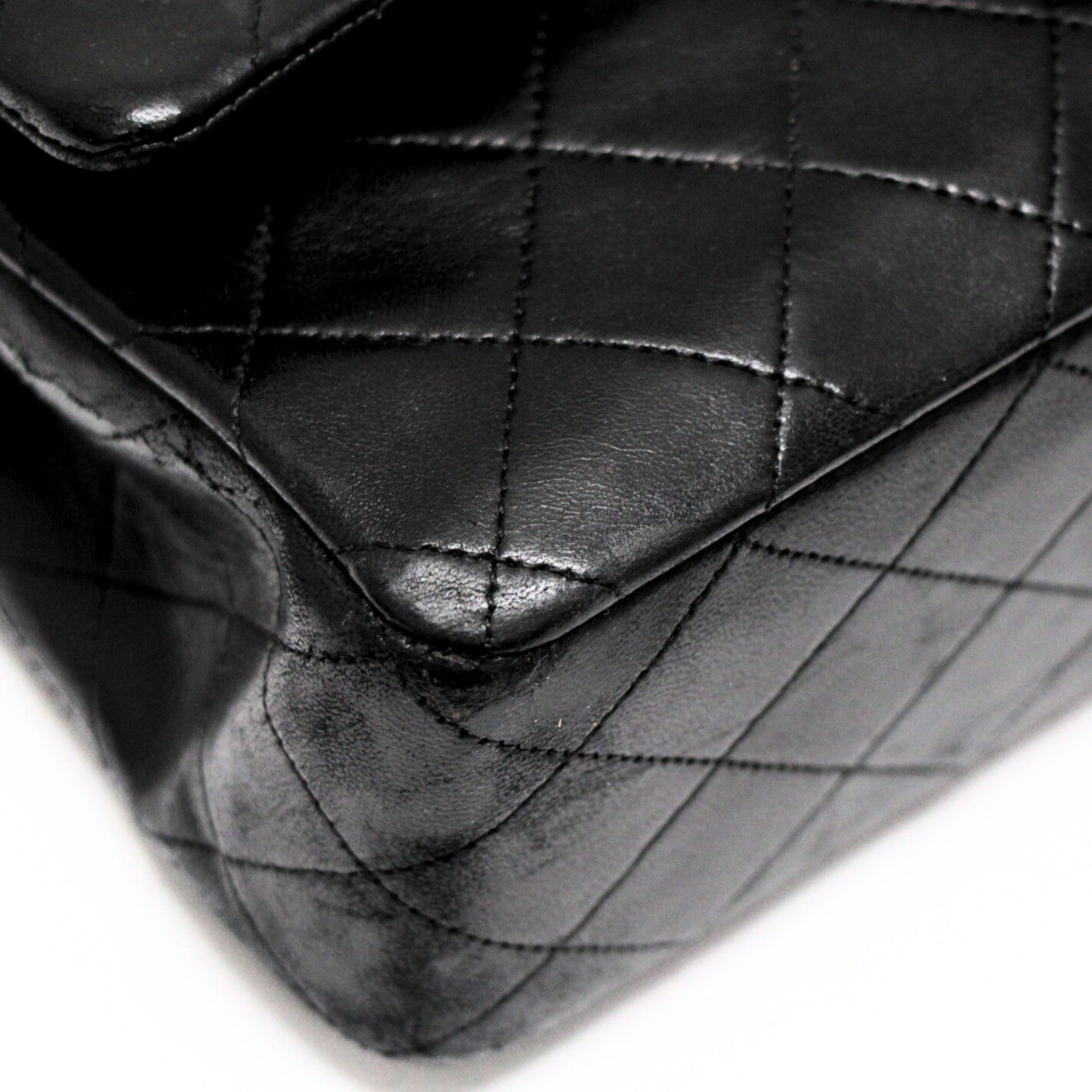 CHANEL Matelasse 25 Double Flap Bag Black Size ONE SIZE