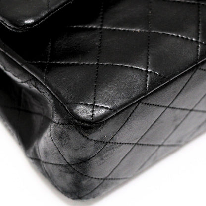 CHANEL Matelasse 25 Double Flap Bag Black Size ONE SIZE