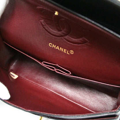 CHANEL Matelasse 25 Double Flap Bag Black Size ONE SIZE