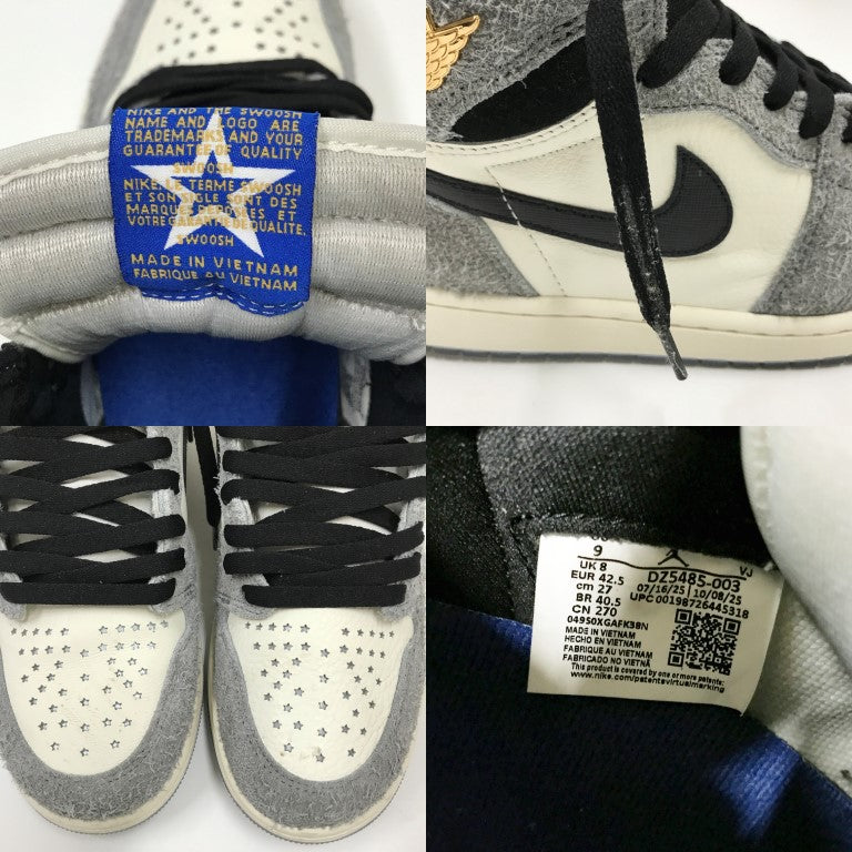 NIKE Air Jordan 1 Retro High OG Cool Grey Sneakers Size 27