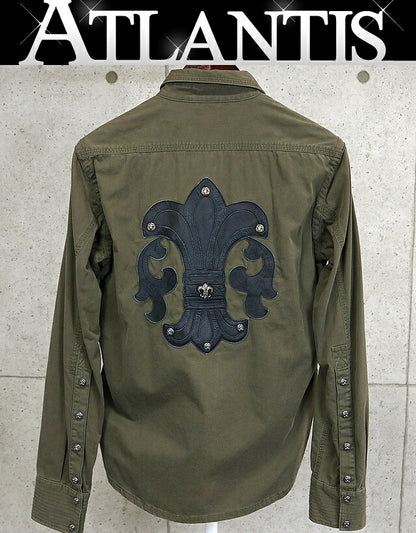 CHROME HEARTS BS Fleur Long Sleeve Military Shirt Size M
