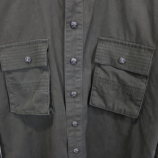CHROME HEARTS BS Fleur Long Sleeve Military Shirt Size M