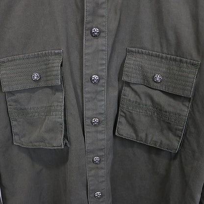 CHROME HEARTS BS Fleur Long Sleeve Military Shirt Size M