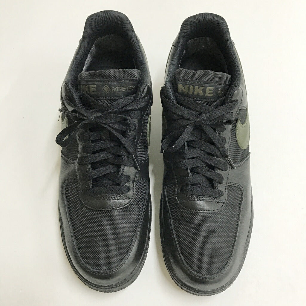 Nike LOW GORE-TEX Air Force 1 Black Khaki Sneakers Size 30