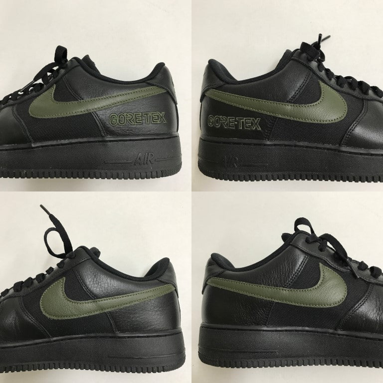 Nike LOW GORE-TEX Air Force 1 Black Khaki Sneakers Size 30