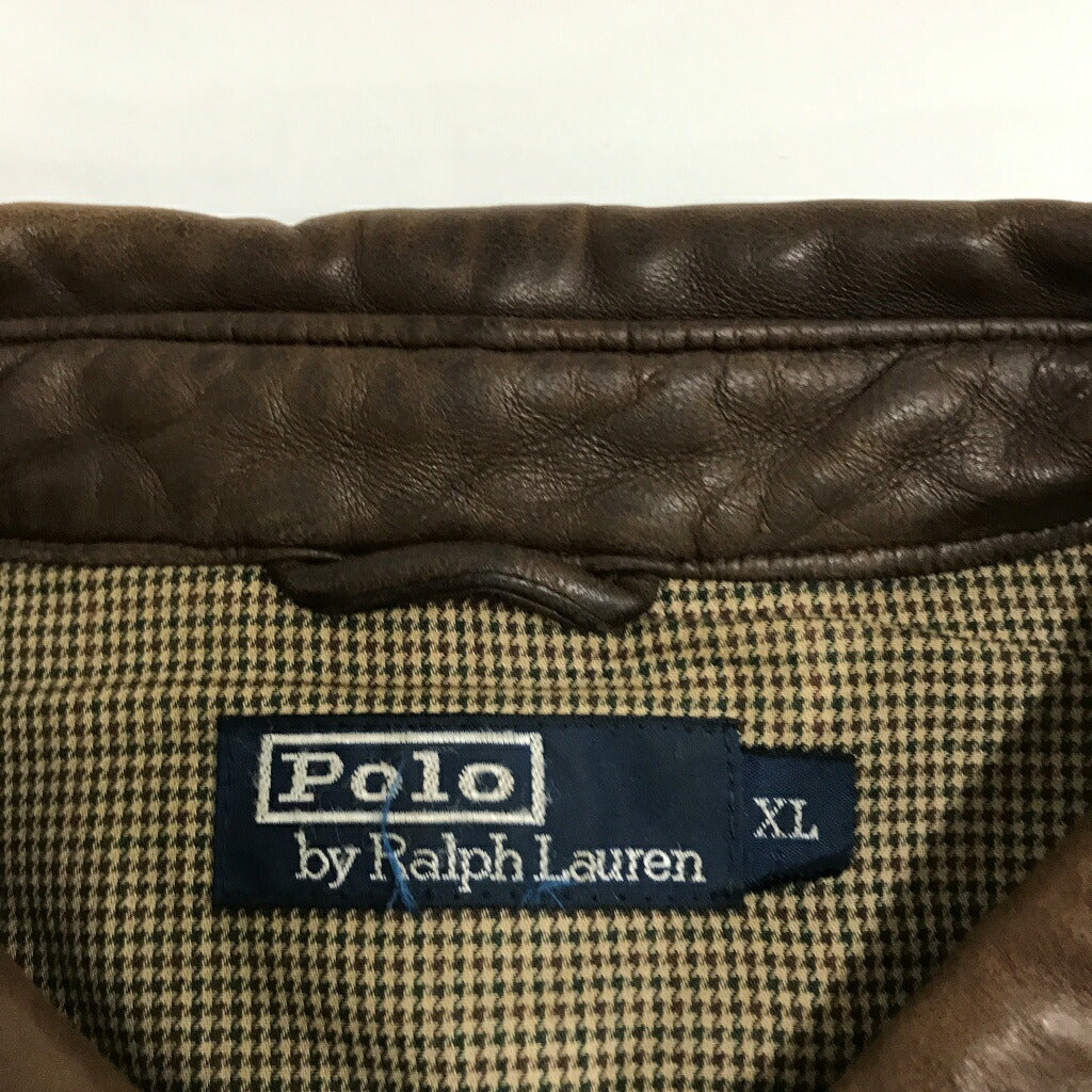 RALPH LAUREN 90s Leather Swingtop Brown Size XL
