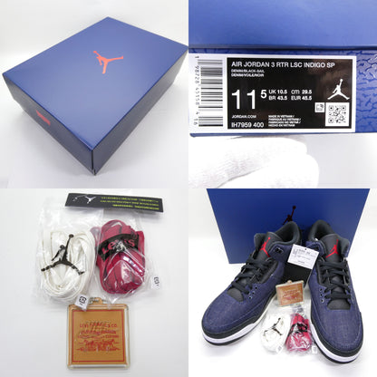 Levi's x Nike Air Jordan 3 Retro SP Sneakers Size 11.5