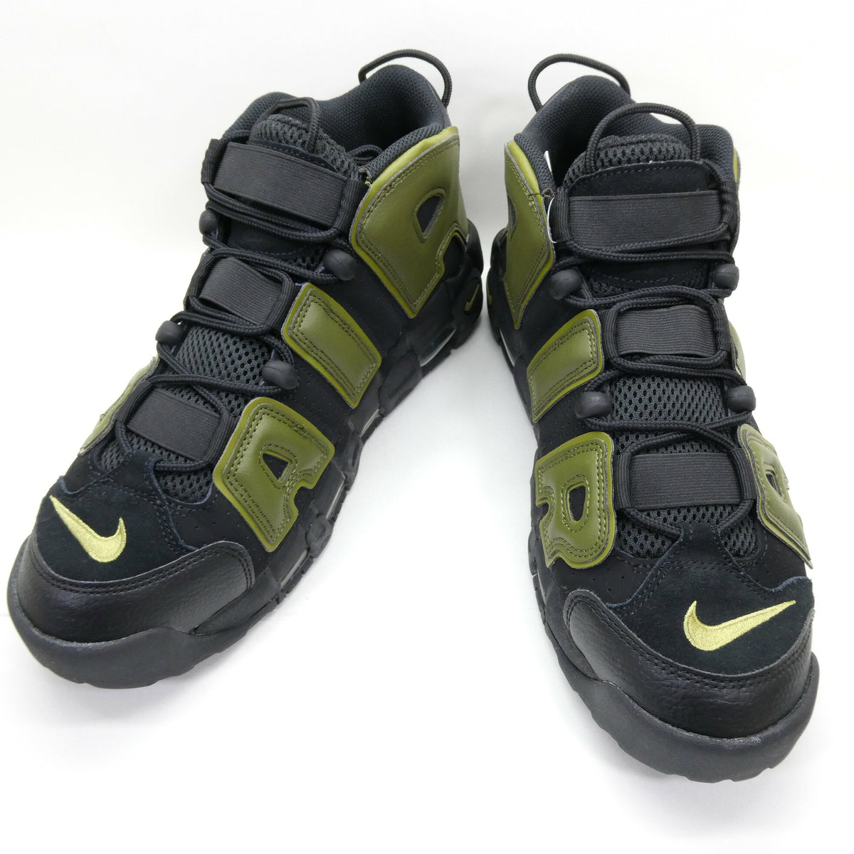 NIKE Air More Uptempo 96 Black Green Sneakers Size 10.5