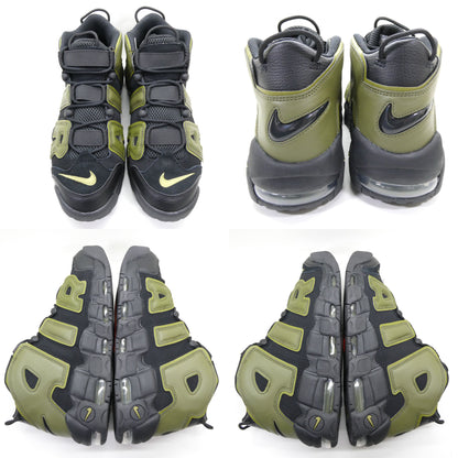 NIKE Air More Uptempo 96 Black Green Sneakers Size 10.5