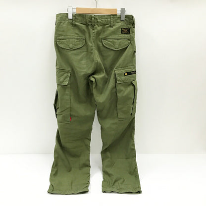 WTAPS Cargo Cotton Satin Trousers Olive Khaki Size 2