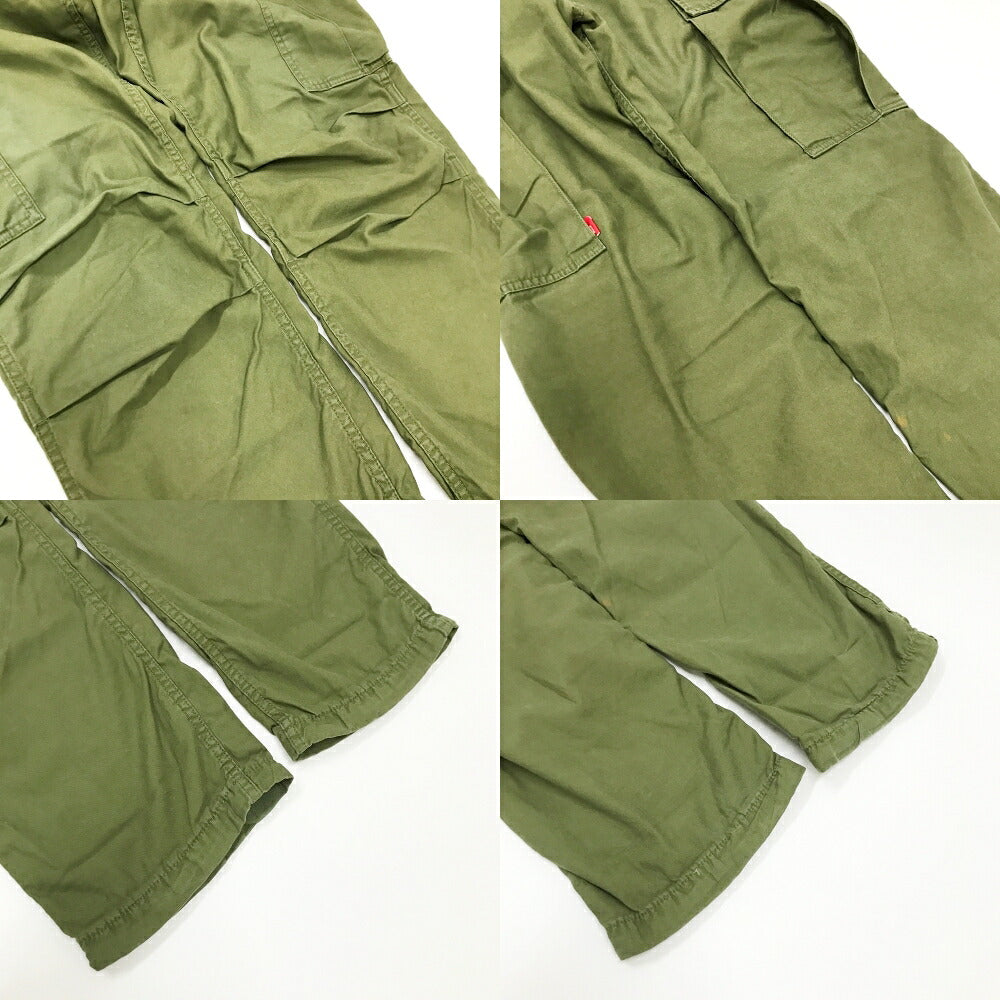 WTAPS Cargo Cotton Satin Trousers Olive Khaki Size 2