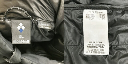 XL Mont-Bell Ignis Down Parka Hoodie Black Size XL