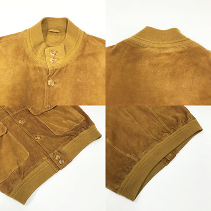 VERA PELLE Suede Leather Balstar Jacket Brown