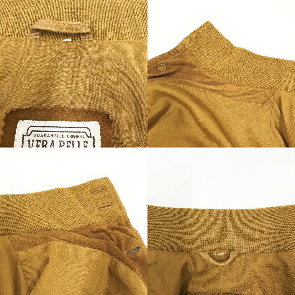 VERA PELLE Suede Leather Balstar Jacket Brown