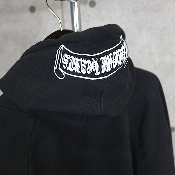 CHROME HEARTS Vintage Thermal Lined Hoodie Black Size M