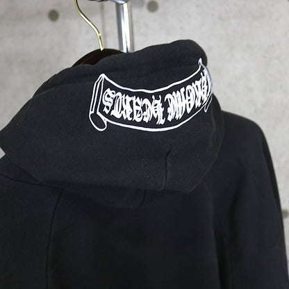 CHROME HEARTS Vintage Thermal Lined Hoodie Black Size M