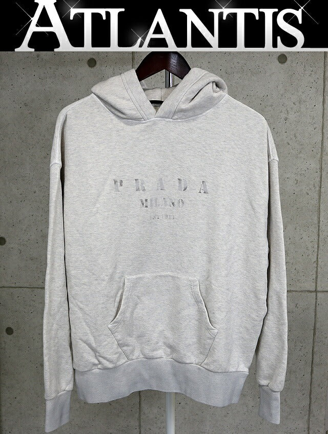PRADA Vintage Beige Logo Hoodie Size M