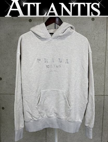 PRADA Vintage Beige Logo Hoodie Size M