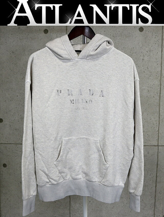 PRADA Vintage Beige Logo Hoodie Size M