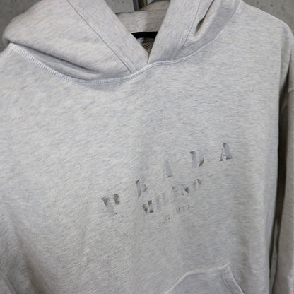 PRADA Vintage Beige Logo Hoodie Size M