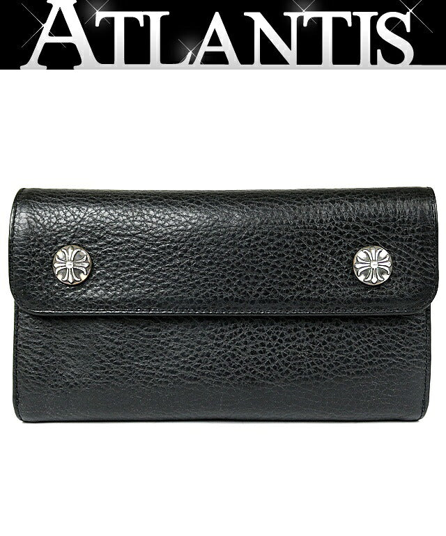 CHROME HEARTS Wave Cross Button Leather Size ONE SIZE