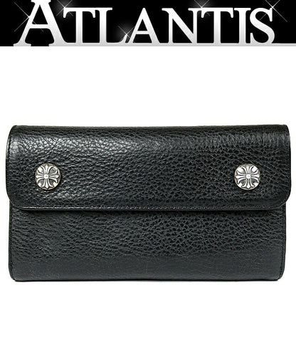 CHROME HEARTS Wave Cross Button Leather Size ONE SIZE