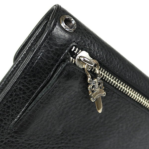 CHROME HEARTS Wave Cross Button Leather Size ONE SIZE