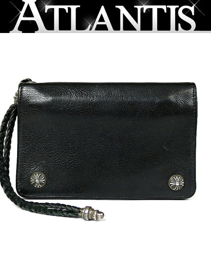 CHROME HEARTS 2-Zip Cross Button Leather Size ONE SIZE