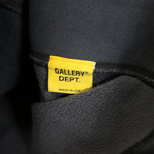 Gallery Dept Gray ATK Logo Paint Distressed Hoodie Size S
