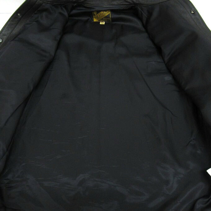 Y'2 LEATHER Steer Oil Western Shirt Black Size 42