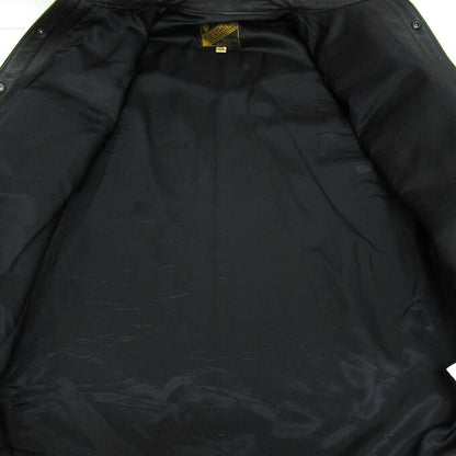 Y'2 LEATHER Steer Oil Western Shirt Black Size 42