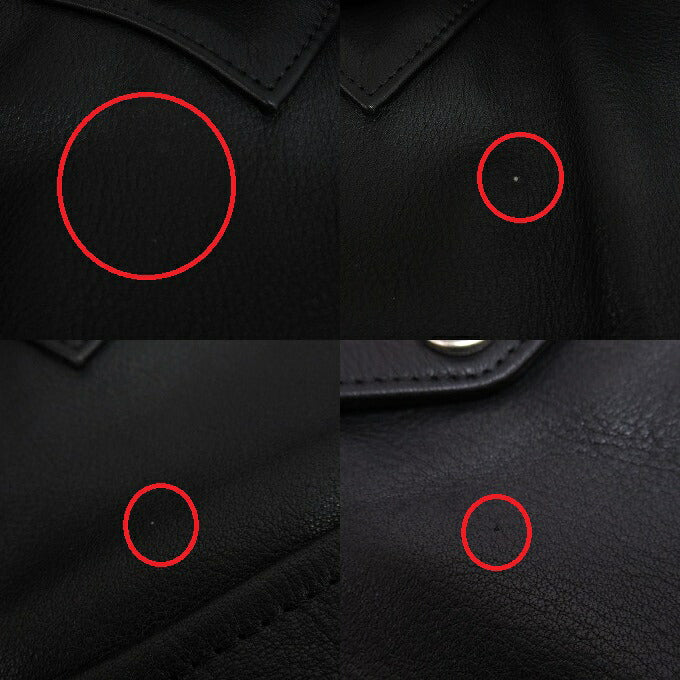 Y'2 LEATHER Steer Oil Western Shirt Black Size 42