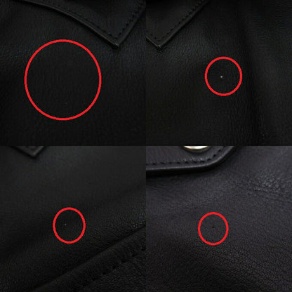 Y'2 LEATHER Steer Oil Western Shirt Black Size 42