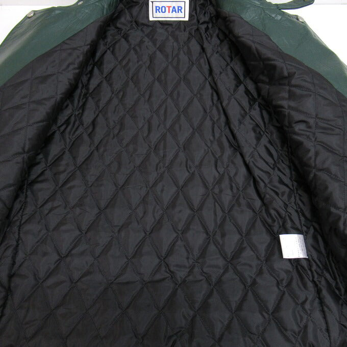 ROTAR Double Rider's Leather Jacket Green Size XL