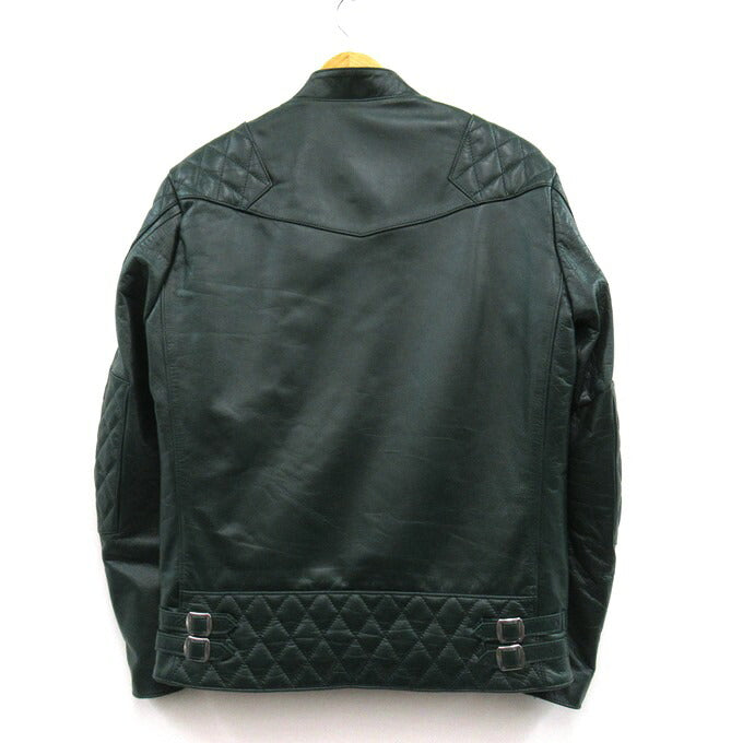 ROTAR Double Rider's Leather Jacket Green Size XL