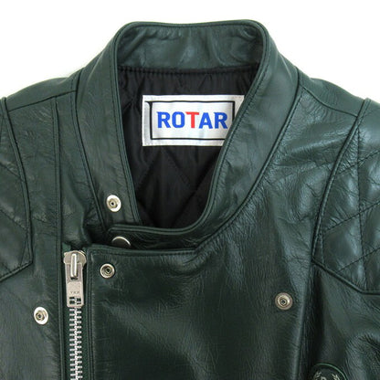 ROTAR Double Rider's Leather Jacket Green Size XL