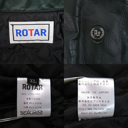 ROTAR Double Rider's Leather Jacket Green Size XL