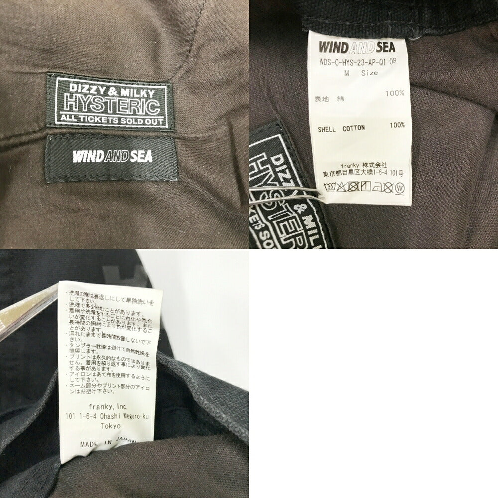 HYSTERIC GLAMOUR x Wind And Sea Logo Pants Black Size M