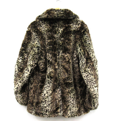 Schott Leopard Fur Peacoat Beige Coat Size XL