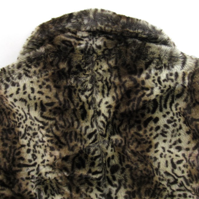 Schott Leopard Fur Peacoat Beige Coat Size XL